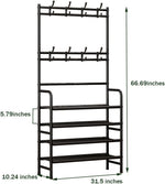 Standing Coat And Shoe Rack