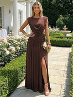Convertible Ruched Maxi Dress