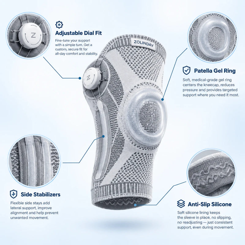 Zolinday™ Knee Sleeve – Pain Relief & Stability Support